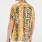 Camisa masculina com estampa animal da INC International Concepts, amarela, tamanho extragrande