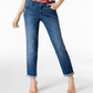 Calça jeans feminina estilo boyfriend com punho e ajuste curvo, da INC International Concepts, azul, tamanho 14