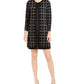 Cardigan feminino Kasper estampado aberto, preto, tamanho pequeno grande