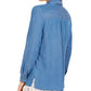 Camisa utilitária jeans feminina Charter Club azul tamanho XX-G