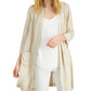 Alfani Topper Feminino Aberto Frente Cardigan Top Marrom Tamanho X-G