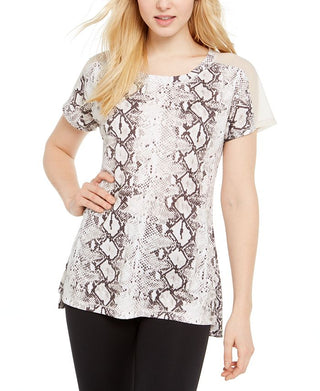 Ideology Women's Fitness Yoga T-Shirt White Size X-Small