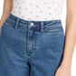 Blusa Ultra Flirt Junior com acabamento em renda Pointelle, branca, tamanho médio