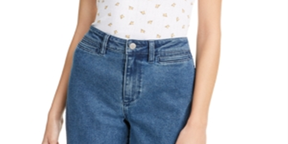 Blusa Ultra Flirt Junior com acabamento em renda Pointelle, branca, tamanho médio