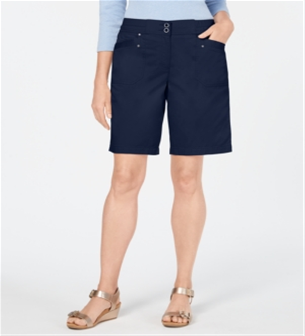Karen Scott Shorts Skimmer Feminino Azul Tamanho 14 Petite
