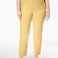 Calça feminina Charter Club Cambridge Tummy Control, amarela, tamanho 20W