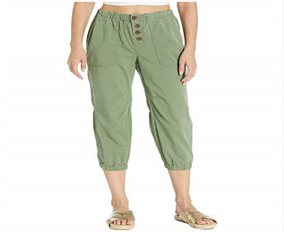 Calça jogger feminina Free People Cadet Pull on, verde, tamanho pequeno