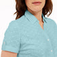 Camisa feminina Karen Scott de algodão bordada, azul, tamanho M