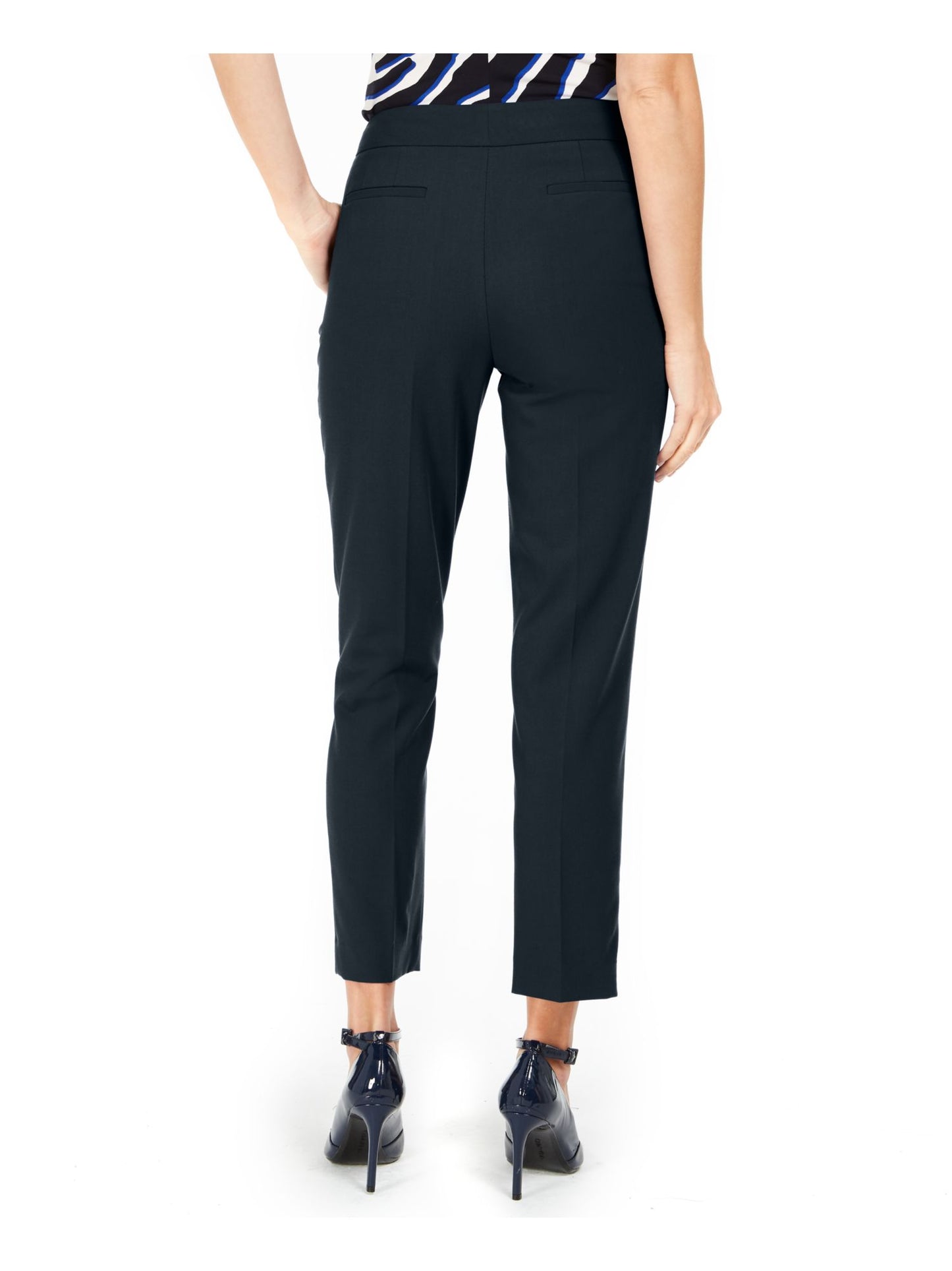 Calça social feminina Calvin Klein reta azul tamanho 16