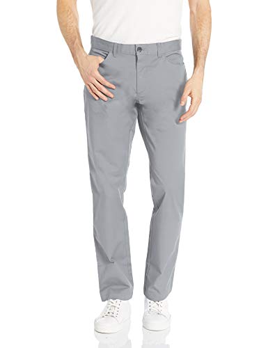 Calça Calvin Klein Masculina Slim Fit Autêntica com Cinco Bolsos Cinza Tamanho 33X32