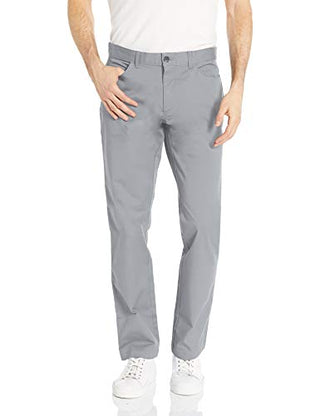 Calça Calvin Klein Masculina Slim Fit Autêntica com Cinco Bolsos Cinza Tamanho 33X32