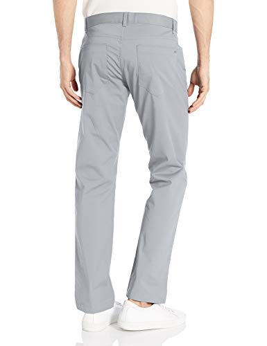 Calça Calvin Klein Masculina Slim Fit Autêntica com Cinco Bolsos Cinza Tamanho 33X32