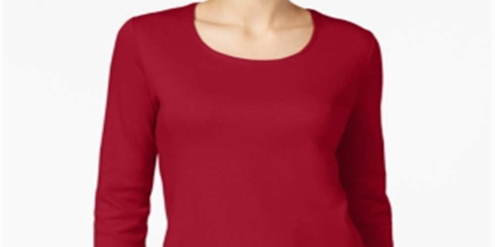 Karen Scott Blusa Feminina Gola Redonda Tamanho Médio