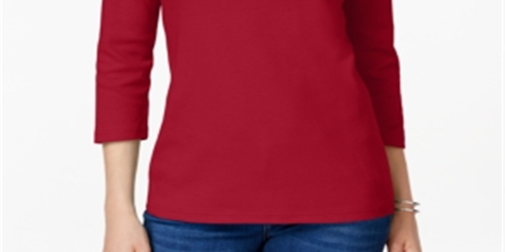 Karen Scott Blusa Feminina Gola Redonda Tamanho Médio