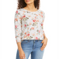 Blusa feminina com estampa floral Style &amp; Co, branca, vários tamanhos, média