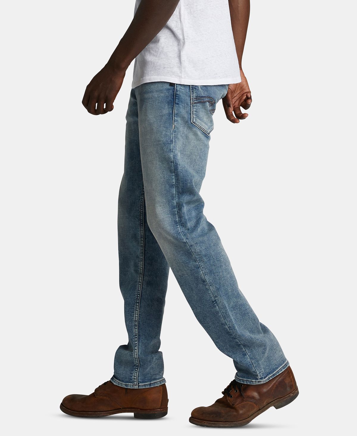 Calça jeans esportiva masculina Eddie Relaxed da Silver Jeans Co., azul, tamanho 36x34
