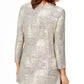JM Collection Top Feminino com Zíper e Estampa Space Dyed Dourado Tamanho Pequeno P