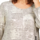 JM Collection Top Feminino com Zíper e Estampa Space Dyed Dourado Tamanho Pequeno P