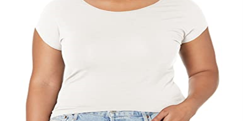 Camiseta Essencial Feminina Downeast Egret Tops Camiseta Branca Tamanho X-S