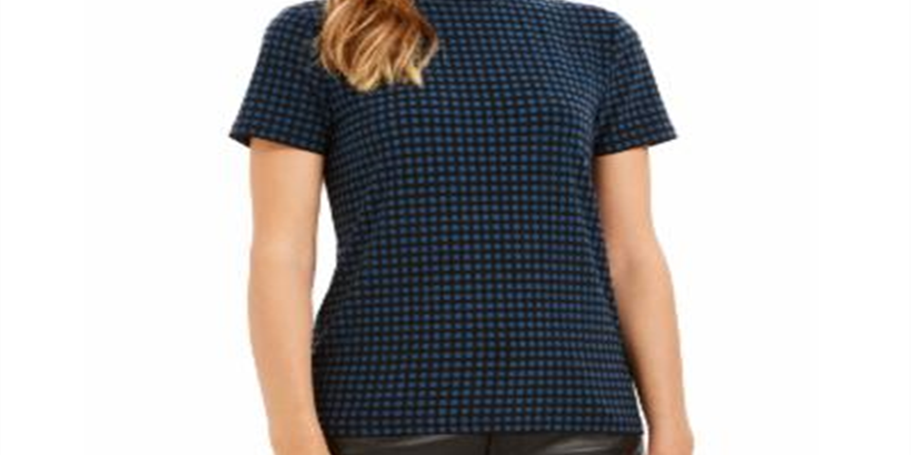 Top feminino Anne Klein azul tamanho X-S