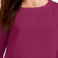 Blusa feminina Charter Club com manga sino e ilhós, rosa, tamanho pequeno