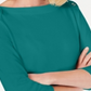 Karen Scott Blusa Feminina Manga 3/4 com Acabamento em Ilhós Azul Tamanho X-G