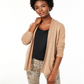 Cardigan de cashmere feminino Charter Club com frente aberta, marrom, tamanho extragrande