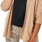 Cardigan de cashmere feminino Charter Club com frente aberta, marrom, tamanho extragrande