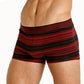 Cueca boxer masculina Hugo Boss com logo listrado, vermelha, tamanho pequeno