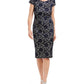 Vestido feminino bordado com glitter azul tamanho 12 da Connected