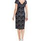 Vestido feminino bordado com glitter azul tamanho 12 da Connected