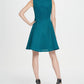 Vestido de festa curto com zíper e decote redondo, sem mangas, tamanho 2, verde, DKNY