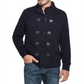 Suéter vintage masculino à prova de intempéries com ponto waffle e aba larga, tamanho XXX-G