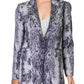 Blazer feminino Vince Camuto com estampa de cobra - cinza, tamanho 8