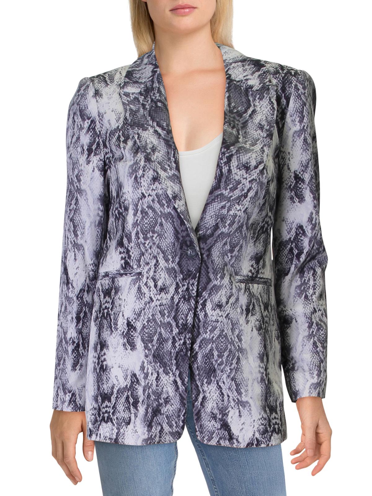 Blazer feminino Vince Camuto com estampa de cobra - cinza, tamanho 8