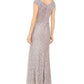 Vestido de festa feminino Jessica Howard com babados, glitter e renda, marrom, tamanho 8