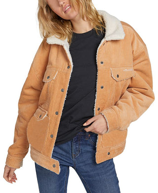 Jaqueta Volcom Woodstone Casual Feminina Sem Jeans, Amarela, Tamanho P
