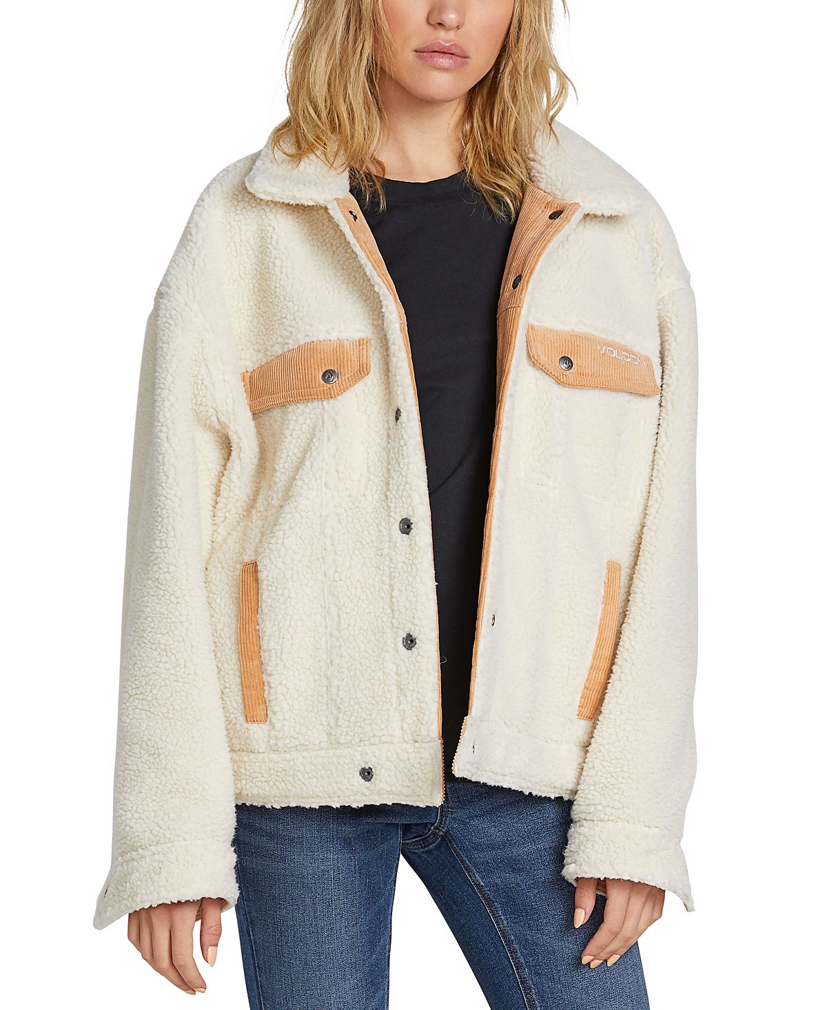 Jaqueta Volcom Woodstone Casual Feminina Sem Jeans, Amarela, Tamanho P