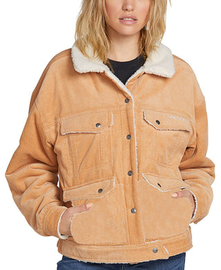 Jaqueta Volcom Woodstone Casual Feminina Sem Jeans, Amarela, Tamanho P