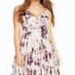 Vestido de noite longo metálico feminino City Studio, rosa, tamanho 16
