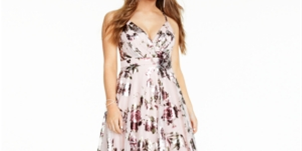 Vestido de noite longo metálico feminino City Studio, rosa, tamanho 16