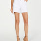 Shorts com cinto feminino INC International Concepts, branco, tamanho 0
