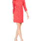 Vestido de renda com mangas longas Vince Camuto feminino, laranja, tamanho 14