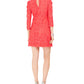 Vestido de renda com mangas longas Vince Camuto feminino, laranja, tamanho 14