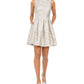 Vestido feminino Vince Camuto Jacquard Fit &amp; Flare, dourado, tamanho 10