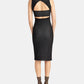 Vestido justo sem mangas na altura do joelho feminino Rachel Roy, preto, tamanho extragrande