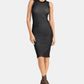 Vestido justo sem mangas na altura do joelho feminino Rachel Roy, preto, tamanho extragrande