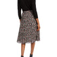 Saia midi floral feminina Maison Jules, preta, tamanho X-S