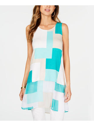 Túnica estampada feminina Alfani azul tamanho X-Large