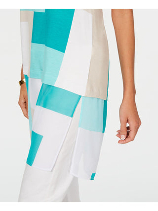 Túnica estampada feminina Alfani azul tamanho X-Large